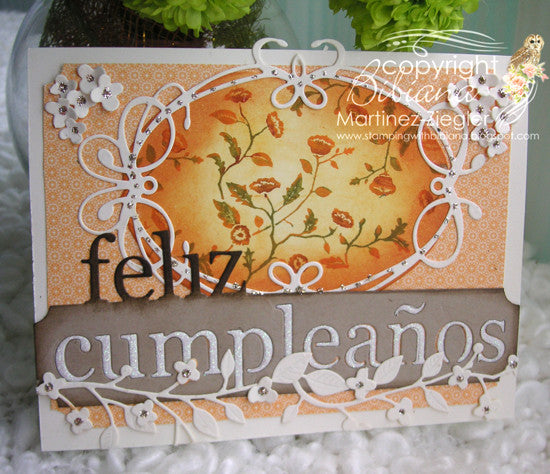 Felíz Cumpleaños en Grande Die / Suaje de Feliz Cumpleaños en Español Descontinuado Memory Box