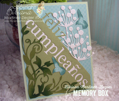 Felíz Cumpleaños en Grande Die / Suaje de Feliz Cumpleaños en Español Descontinuado Memory Box