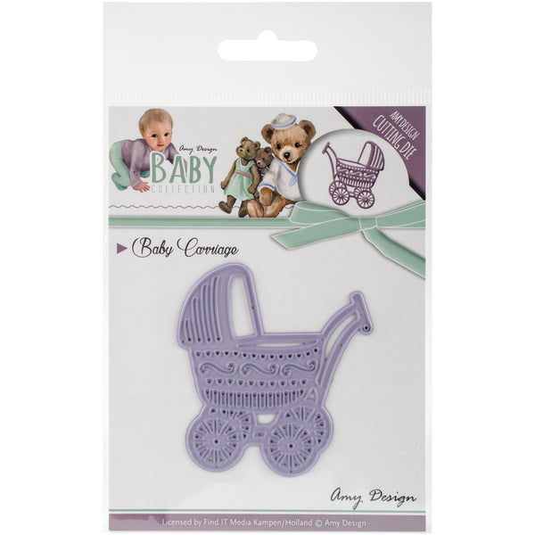 Cutting Die Baby Carriage / Suaje de Carreola de Bebé Descontinuado Amy Design