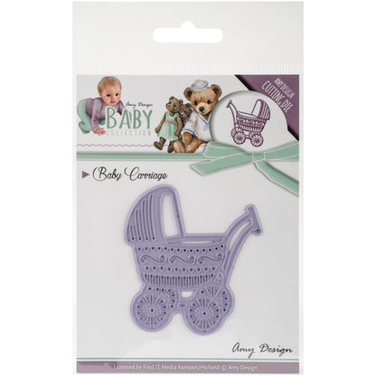 Cutting Die Baby Carriage / Suaje de Carreola de Bebé Descontinuado Amy Design