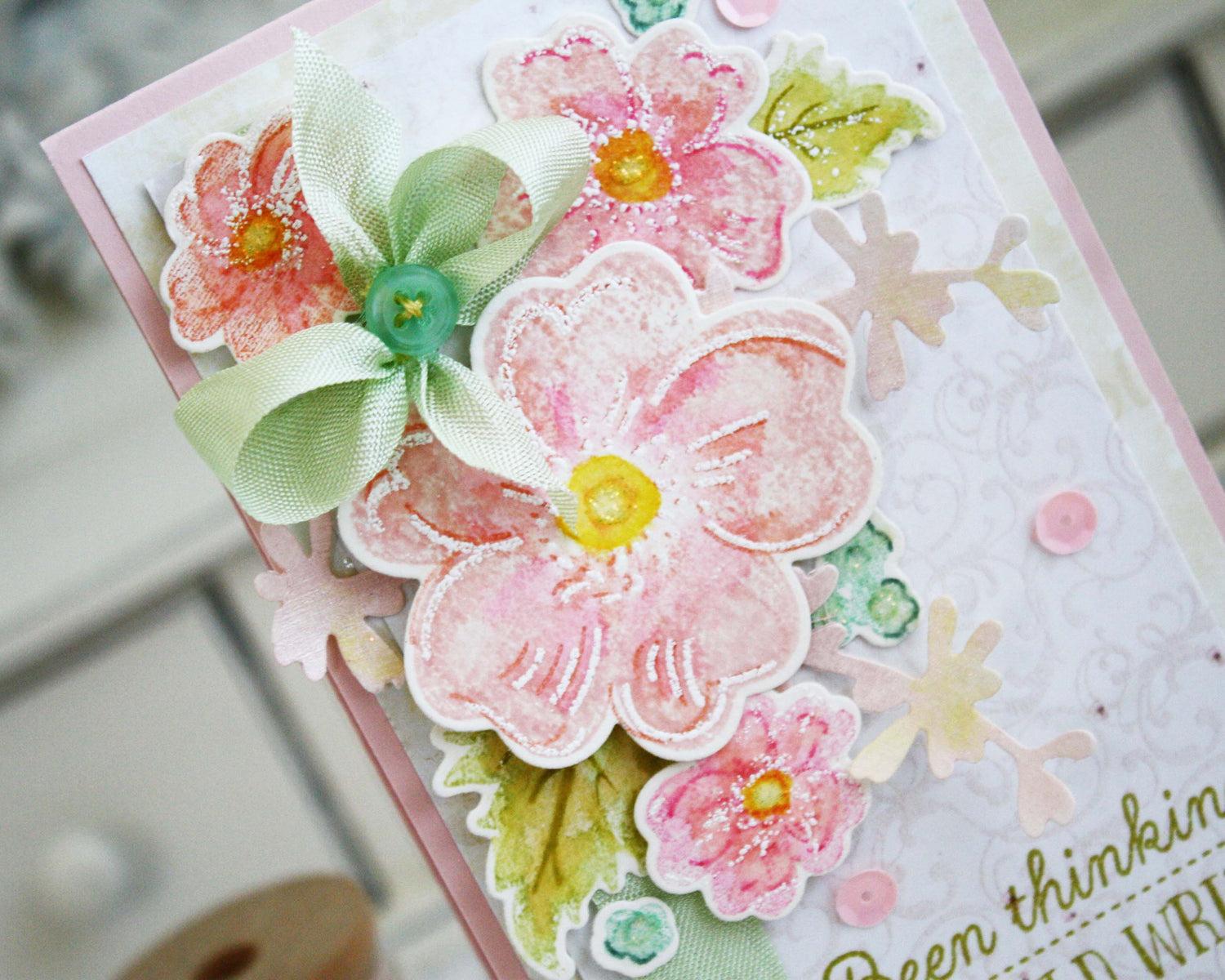 Floral Stamps &amp; Dies Set / Kit de Sellos y Suajes de Flores Descontinuado American Crafts