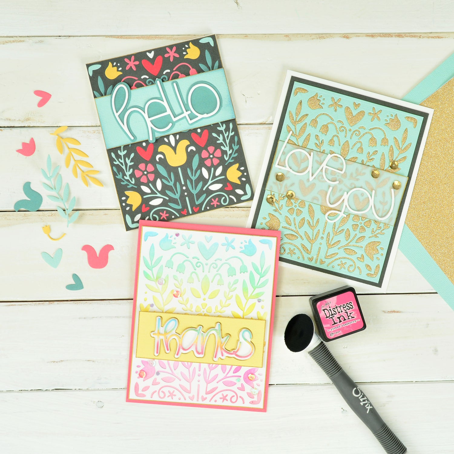 Thinlits Folk Art Elements Die / Suajes Flores Populares Descontinuado Sizzix