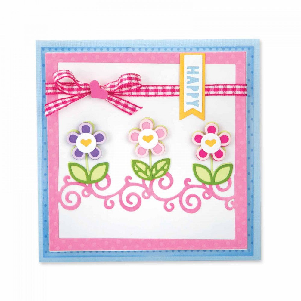 Framelits Die Card Front with Borders Drop-ins / Suaje de Tarjeta con Bordes Dados de Corte / Suajes / Troqueles Sizzix