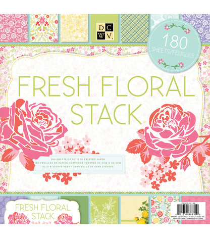 Fresh Floral Paper Stack / Block de 180 Hojas de Papel con Motivos Florales Descontinuado DCWV