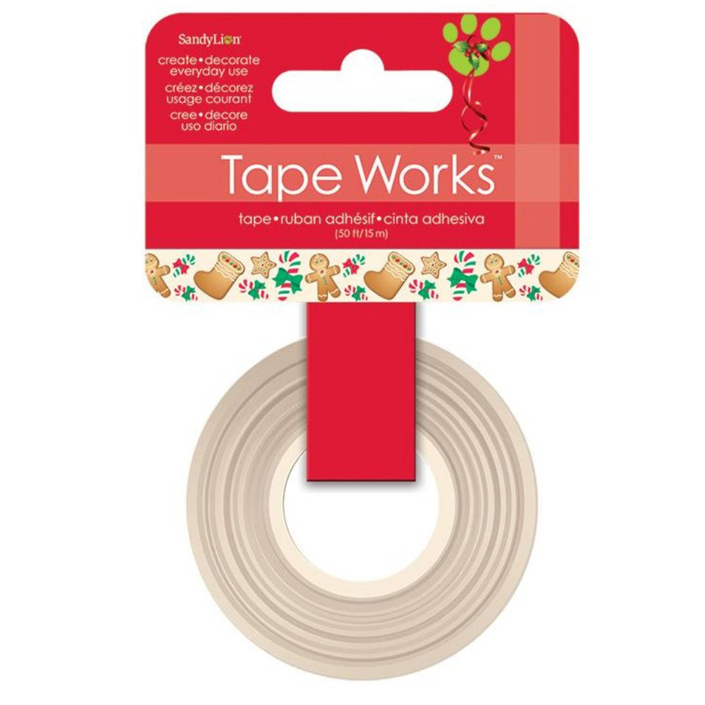 Washi Tape Gingerbread &amp; Candy Cane / Cinta Adhesiva Caramelo Galleta de Gengibre Descontinuado Sandy Lion