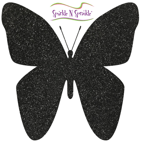 Black Microfine Glitter / Diamantina Ultra Fina Negra Adornos / Embellishments Yudu