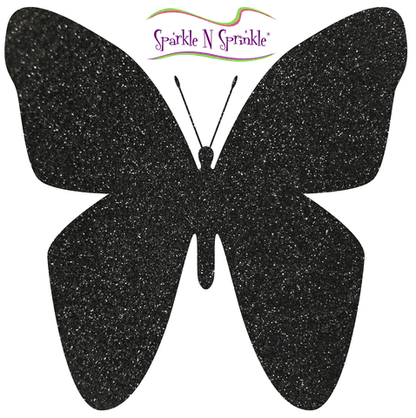 Black Microfine Glitter / Diamantina Ultra Fina Negra Adornos / Embellishments Yudu