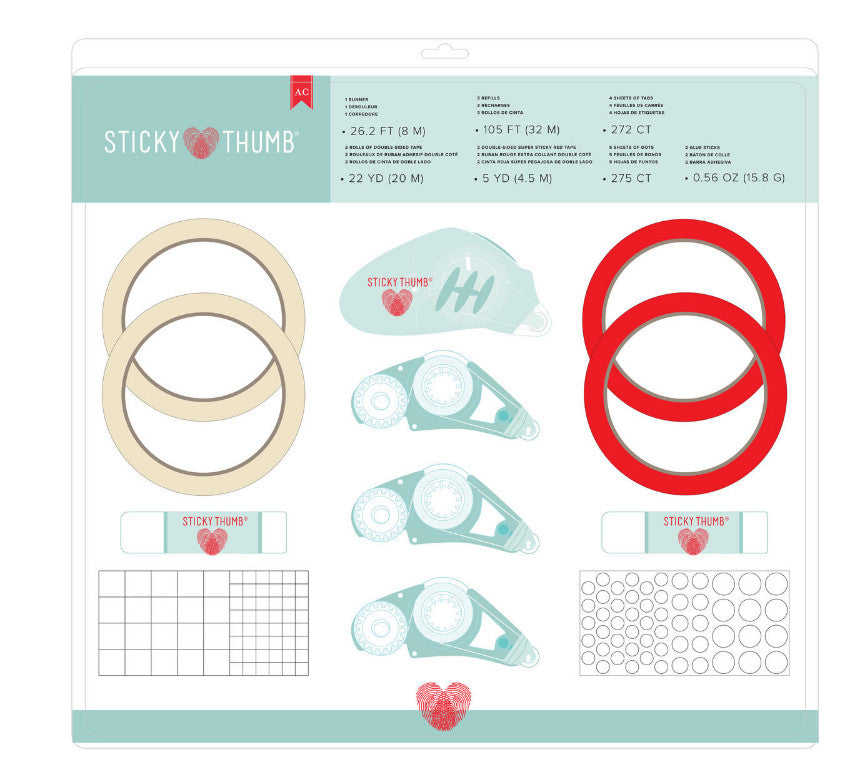 Sticky Thumb Extreme Value Pack / Paquete de Adhesivos Multiusos Descontinuado American Crafts