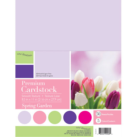 Spring Garden Premium Cardstock / Cartulina de Colores Tamaño Carta Descontinuado Core&
