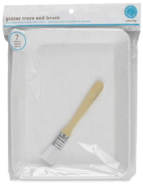 Glitter Trays and Brush / Charolas para Pintura y Brillatina con Pincel Descontinuado Martha Stewart