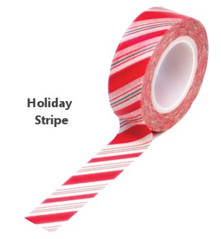 Washi Trendy Tape Holiday Stripe / Cinta Adhesiva Descontinuado Queen&amp;Co