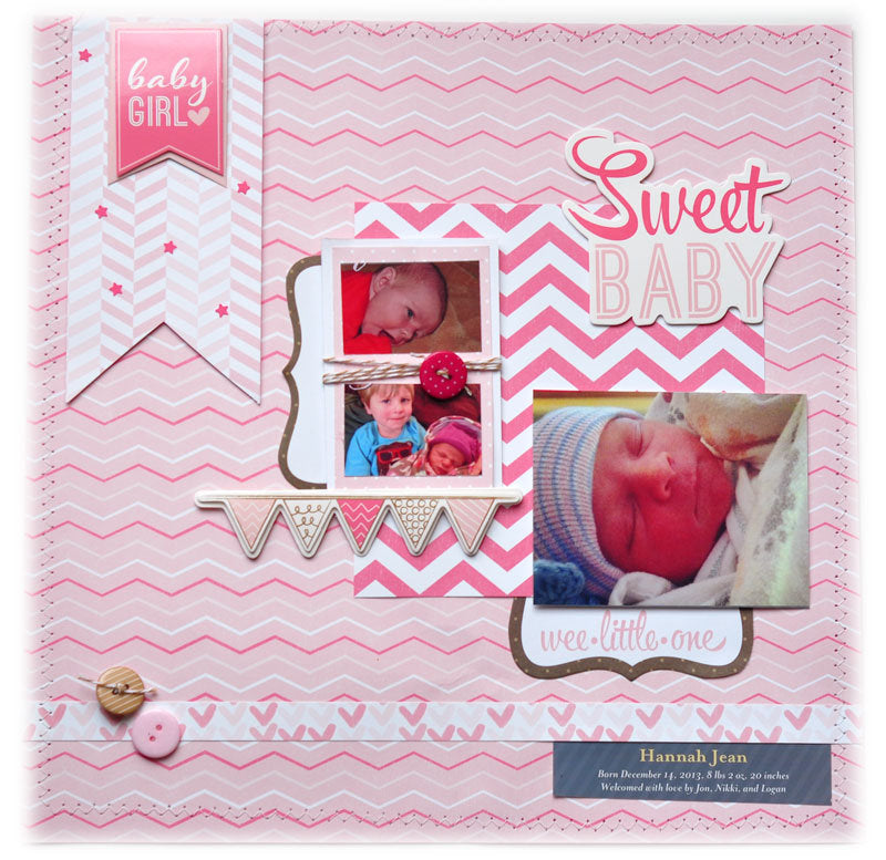 My Baby Girl Paper Pad / Block De Bebé - Niña Descontinuado American Crafts