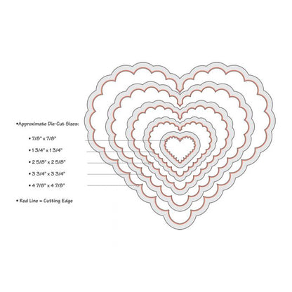 Hearts, Scallop Dies / Suaje de Corte de Corazones Descontinuado Sizzix