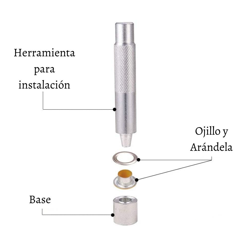 Ojillos Color Plata y Arandelas Adornos / Embellishments Hobbees