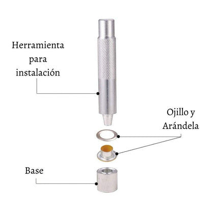 Ojillos Color Plata y Arandelas Adornos / Embellishments Hobbees