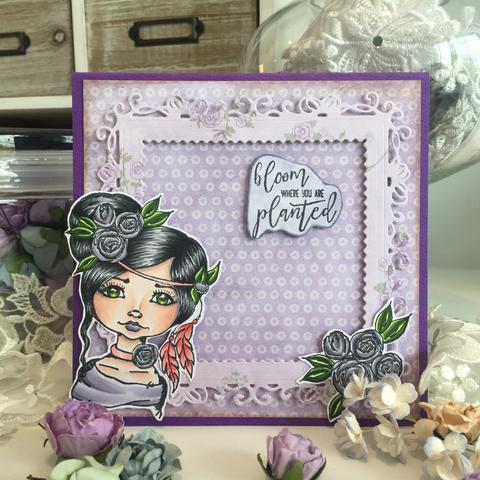 Cling Mounted Rubber Stamps Art Journal Huggable / Sellos Cling Abrazos Descontinuado LDRS Creative