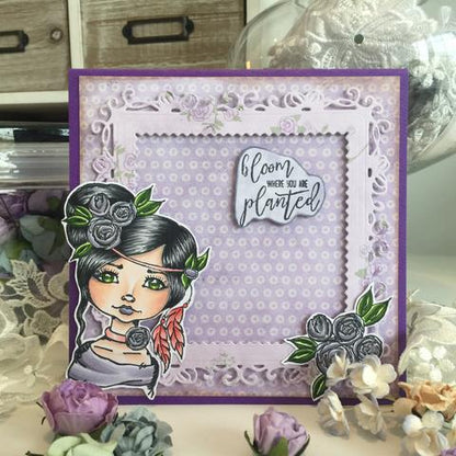 Cling Mounted Rubber Stamps Art Journal Huggable / Sellos Cling Abrazos Descontinuado LDRS Creative