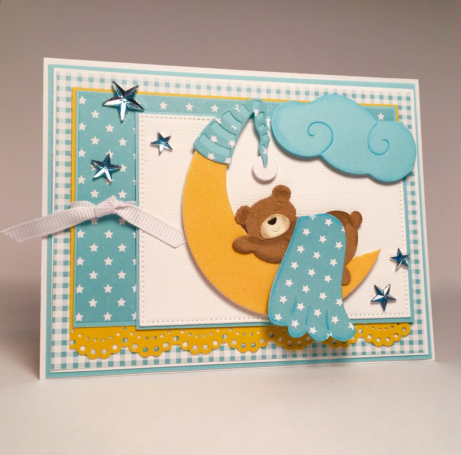 Bear on Cloud and MoonDie / Suaje de Oso y Luna Descontinuado Cottage Cutz