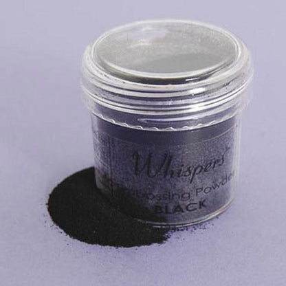 Whispers Black Embossing Powder / Polvo de Realce Negro Descontinuado Darice