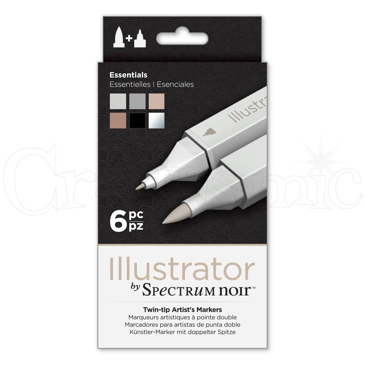 Essentials Illustrator by Spectrum Noir Figure Set / Set de 6 Marcadores Figura Descontinuado Crafter&
