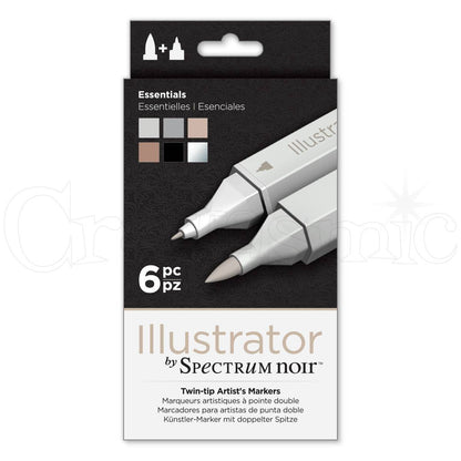 Essentials Illustrator by Spectrum Noir Figure Set / Set de 6 Marcadores Figura Descontinuado Crafter&