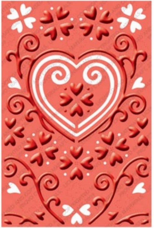 Embossing Plus He Love Me / Folder de Corte y Grabado Marco de Corazon Descontinuado Cuttlebug