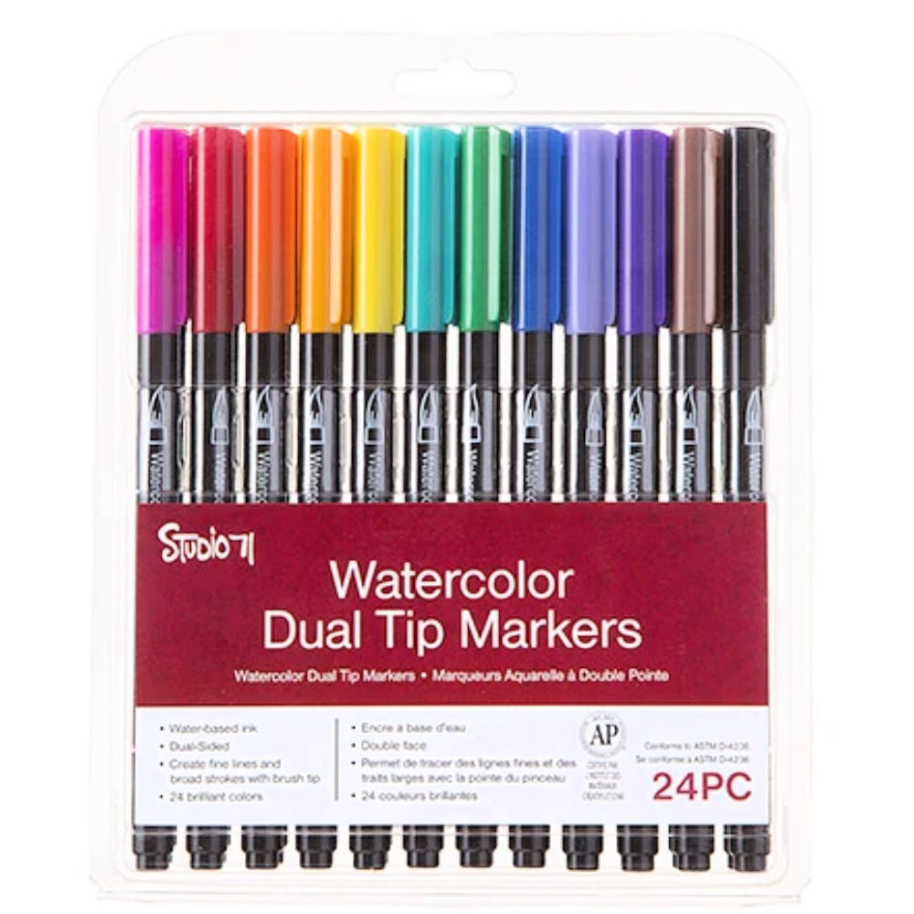 Watercolor Markers / Plumones Acuarelables 24 pz. Descontinuado Studio 71