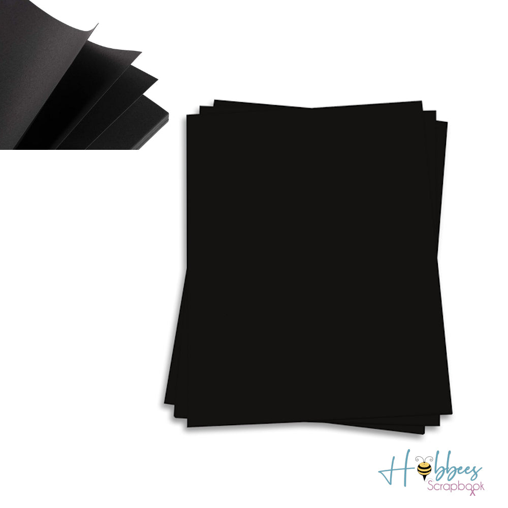 Black Cardstock  / 50 Hojas de Cartulina Negra T. Carta Descontinuado Core&