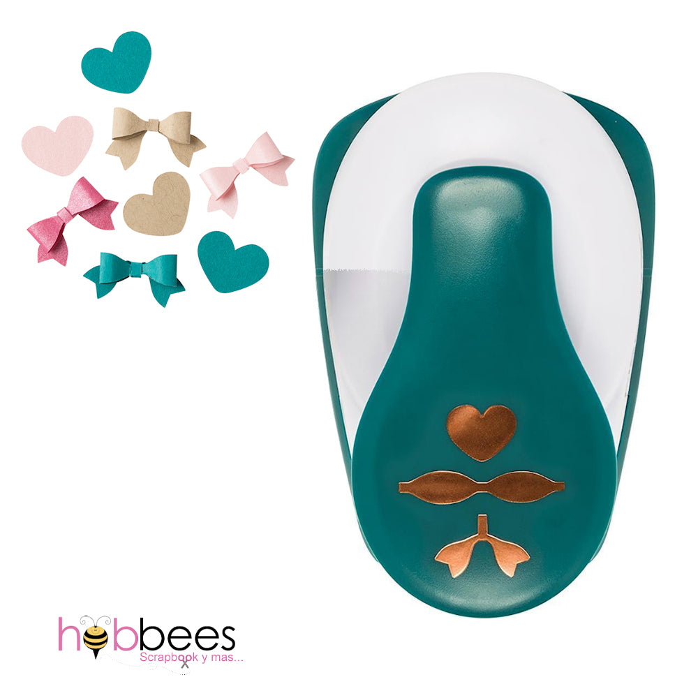 X-Large Heart &amp; Mini Bow Punch / Perforadora para Hacer Moños Descontinuado Marvy Uchida