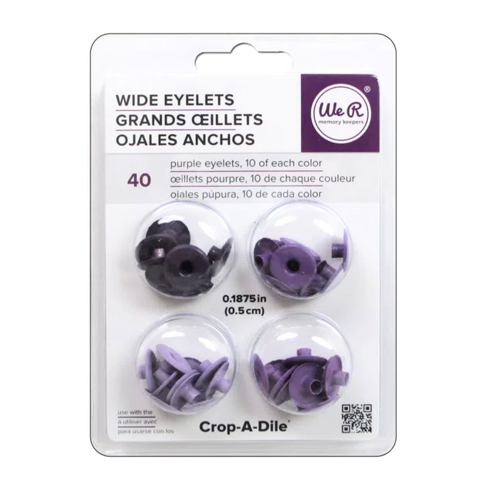 Wide Eyelets Purple / Ojillos Anchos Morado Adornos / Embellishments We R Memory Keepers