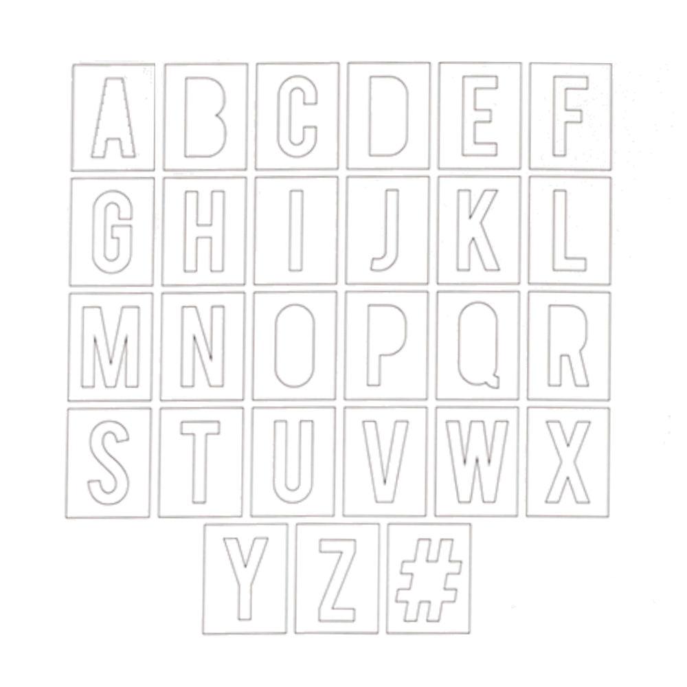Alphabet Stencils / Esténciles de Letras Grandes Descontinuado Heidi Swapp