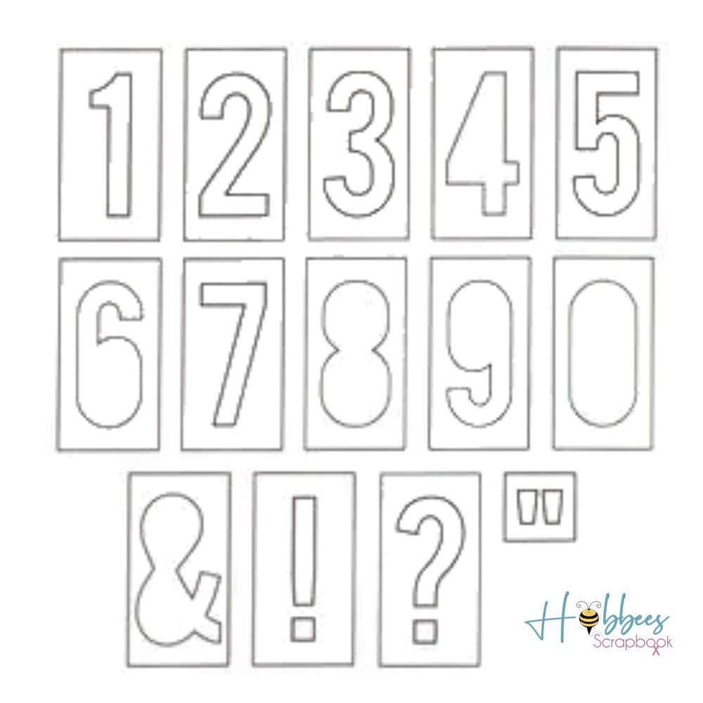 Numbers Stencils / Esténciles de Números Grandes Descontinuado Heidi Swapp