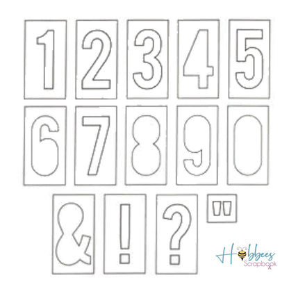 Numbers Stencils / Esténciles de Números Grandes Descontinuado Heidi Swapp