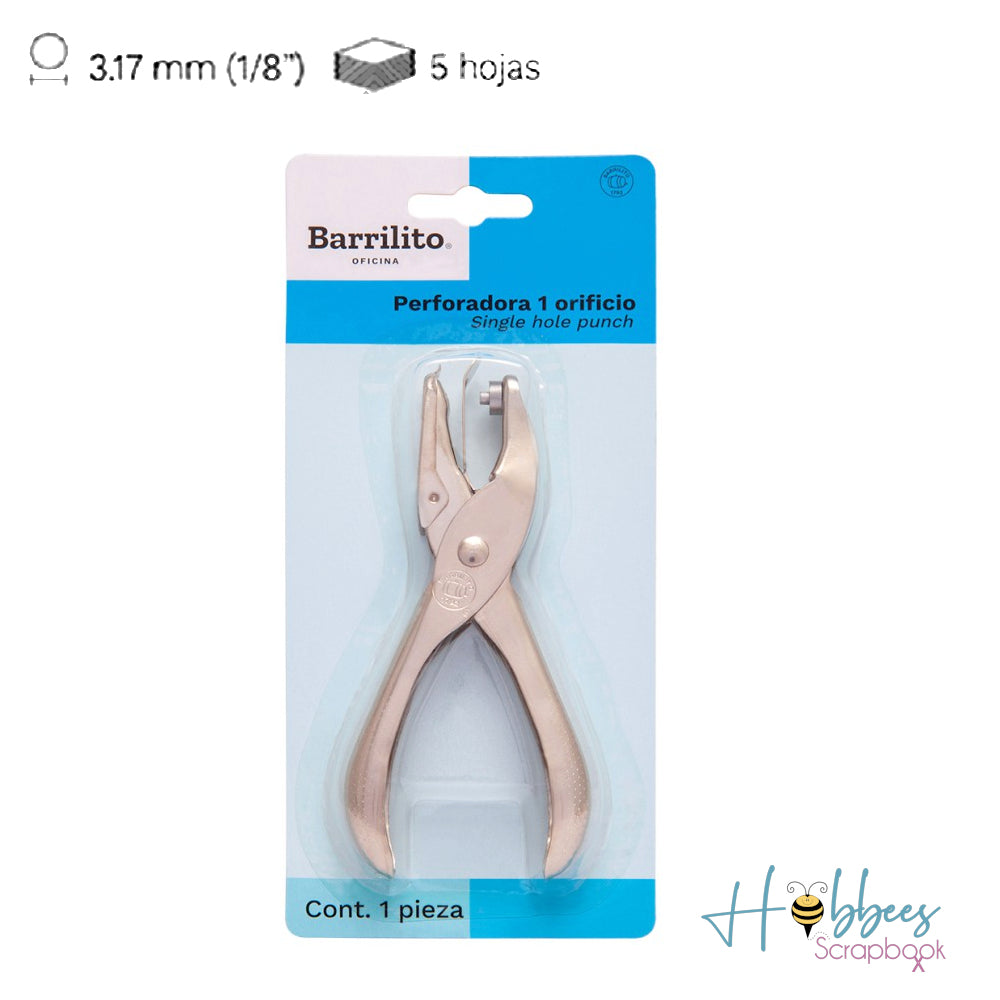 Perforadora de 1 Hoyito 3.17 mm Descontinuado Barrilito