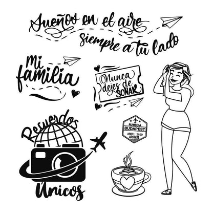 Fotografía Stamps / Sellos de Polímero en Español Sellos Stamperia Intl