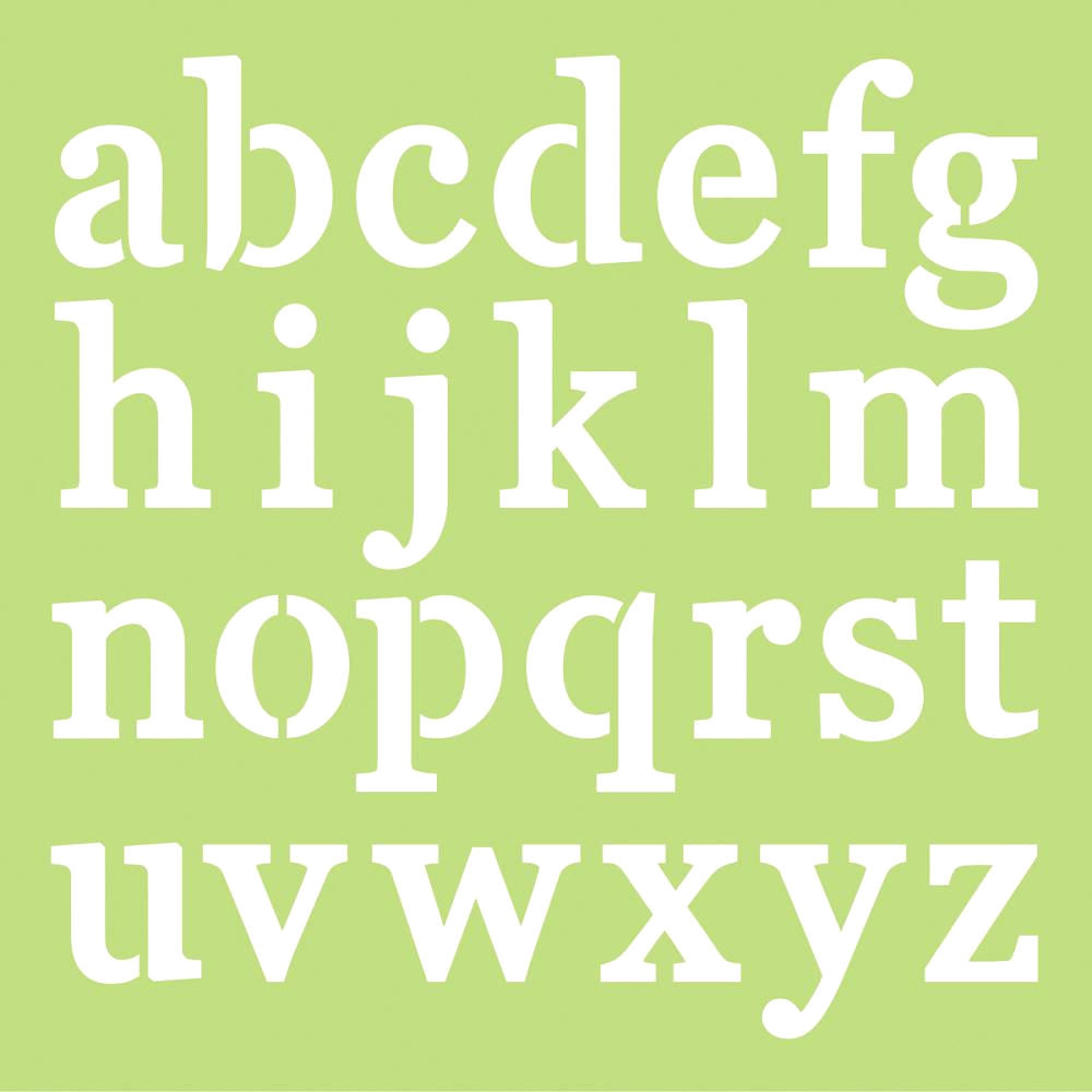 Lowercase Alphabet Stencils / Esténcil De Alfabeto DESCONTINUADO Kaiser Craft