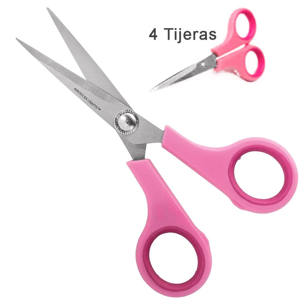 Cutup Scissors / Set de 4 Tijeras Rosas Tijeras / Cutters American Crafts