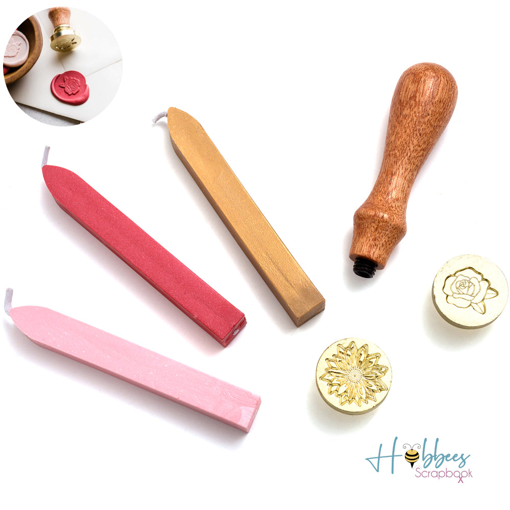 Wax Seal Kit Sunflower Rose / Kit para Sellar con Lacre Adornos / Embellishments American Crafts