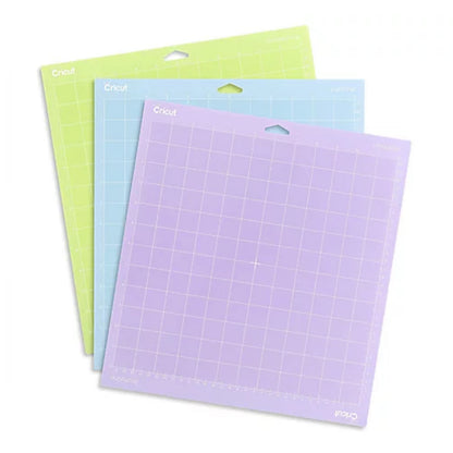 Adhesive Back Cutting Mats 12&quot; X 12&quot; 3 Pkg / Set de Tapetes de Corte verde, morado y azul. Mats para Plotters Cricut