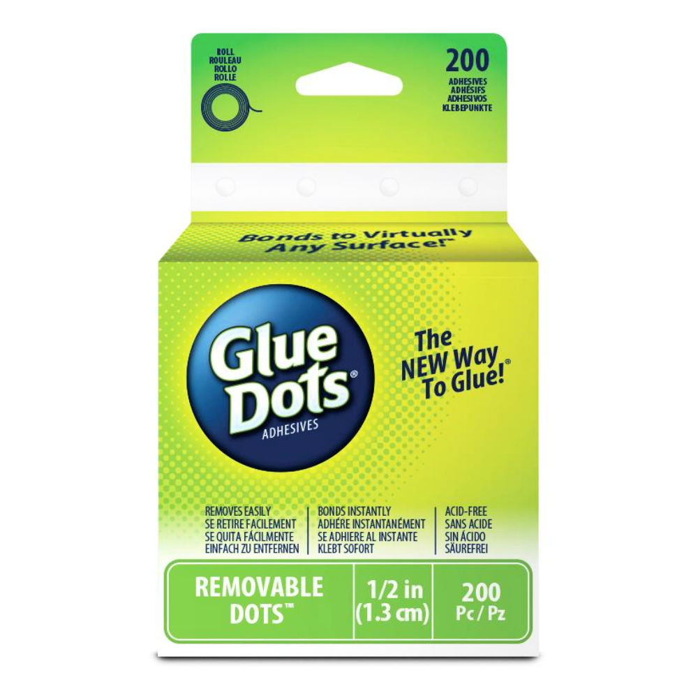 Removable Dots 1/2" / 200 Gotas de Pegamento Removibles Adhesivos / Pegamentos Glue Dots Adhesives