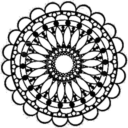 Flower Circle Stencil / Plantilla de Flor en Circulo Esténciles / Plantillas The Crafters Workshop