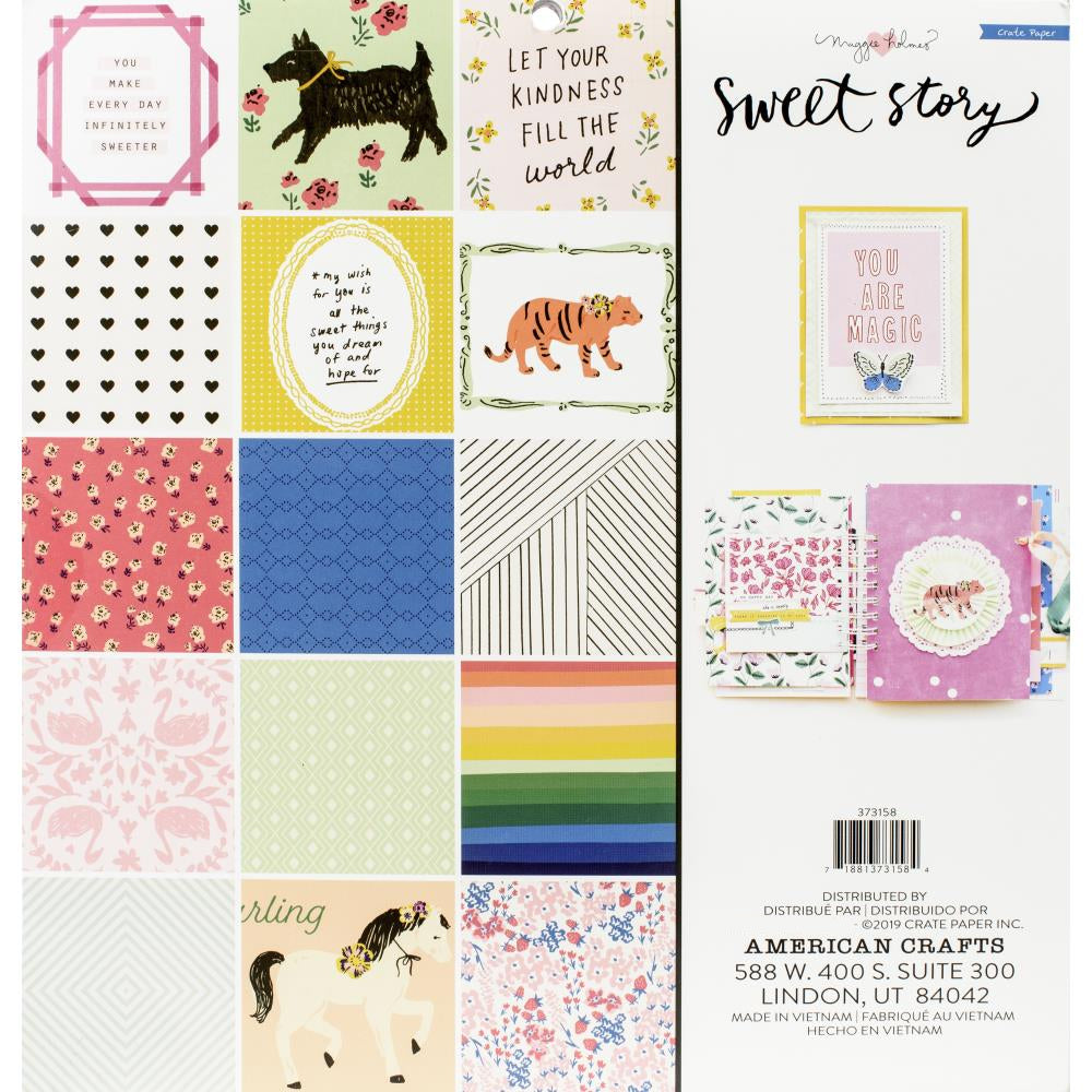 Sweet Story Paper Pad 12&quot; / Block de Papel Decorado Papel Pink Paislee