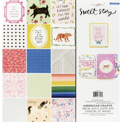 Sweet Story Paper Pad 12&quot; / Block de Papel Decorado Papel Pink Paislee