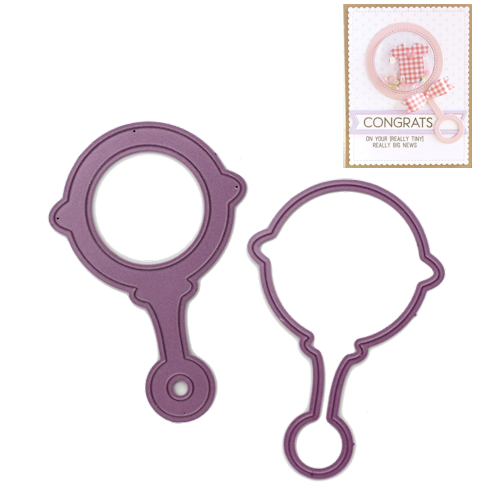 Baby Rattle Shaker Die / Suaje de Sonaja Dados de Corte / Suajes / Troqueles Cheery Lynn Designs