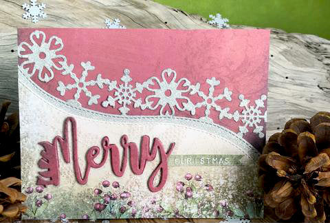 Christmas Snowy Day Border Die / Suaje de Corte de Copos de Nieve Descontinuado LDRS Creative