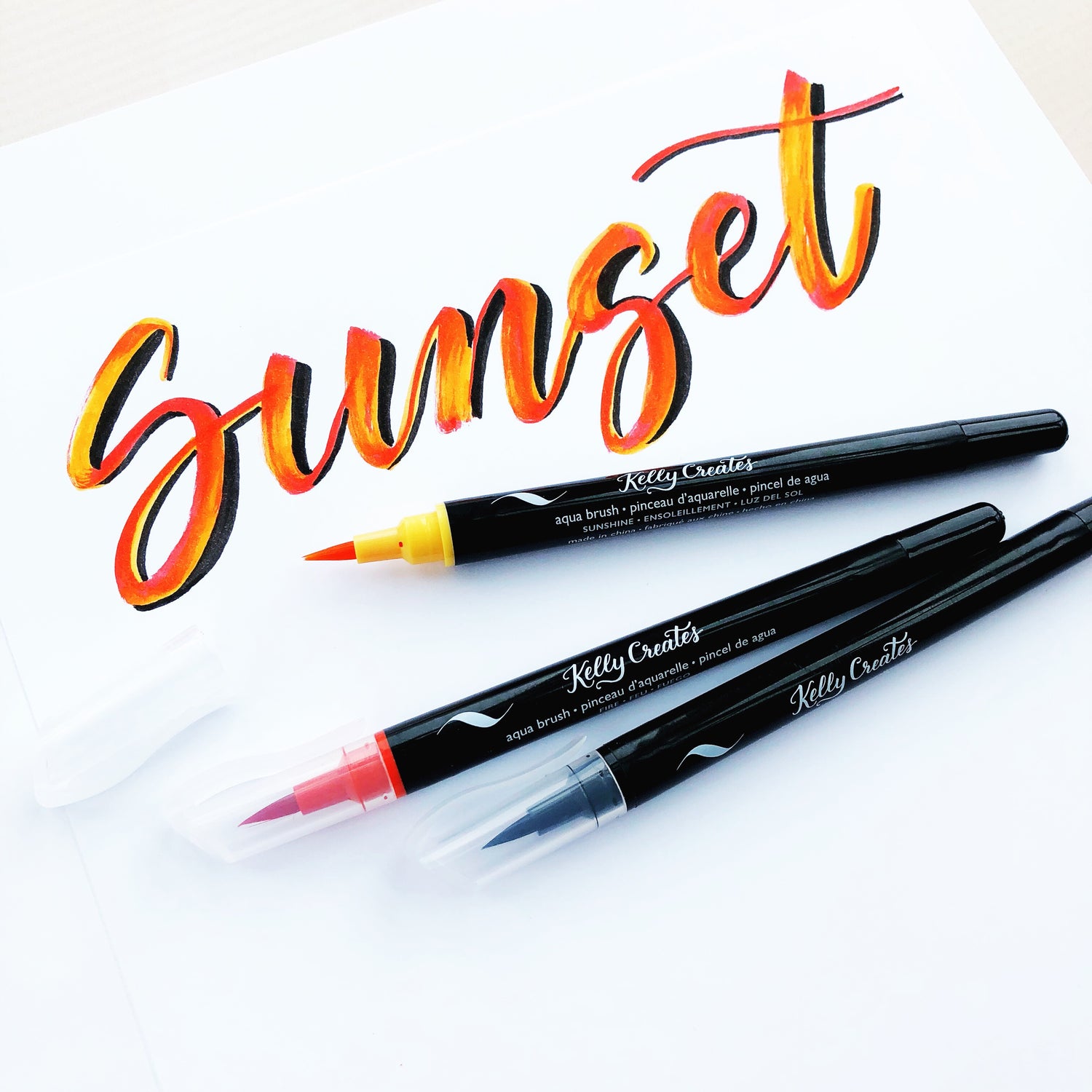 Aqua Brushes / Rotuladores Acuarelables Para Caligrafía Caligrafía Kelly Creates