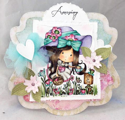 Cling Mounted Rubber Stamps Pick Your Own Tea / Sello Cling Hora del Té Descontinuado LDRS Creative