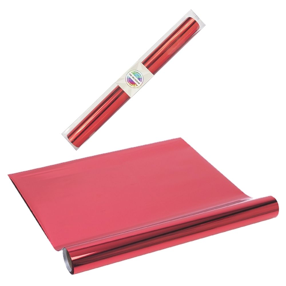 Rollo de Papel Metalizado Rojo  Foil Multicolor