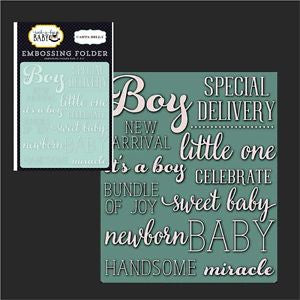 Little One Boy Embossing Folder / Folder de Grabado Bebé Especial Folders de Grabado Carta Bella