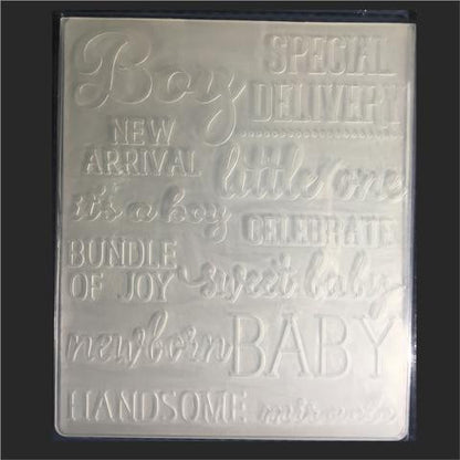 Little One Boy Embossing Folder / Folder de Grabado Bebé Especial Folders de Grabado Carta Bella
